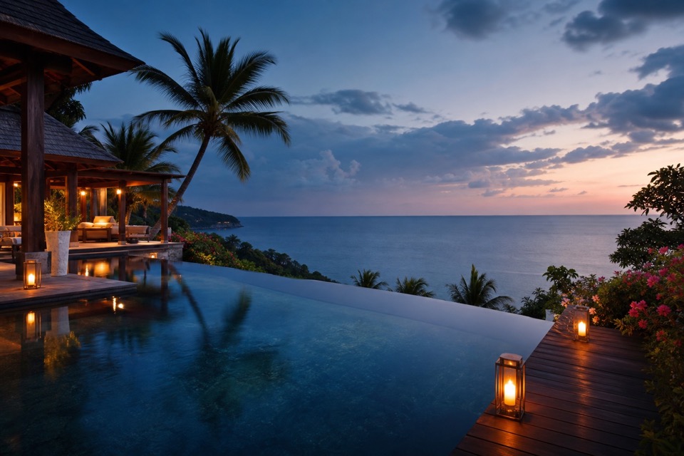 Sample AI-generated trip cover of a resort infinity pool